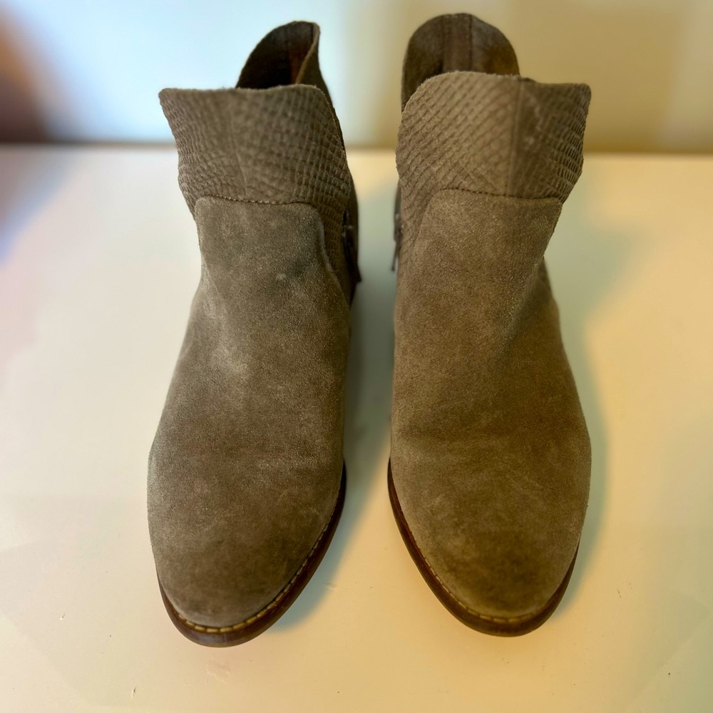 Seychelles Grey Suede Ankle Boots – Size 7.5
👢🌫️ Chic & Comfy